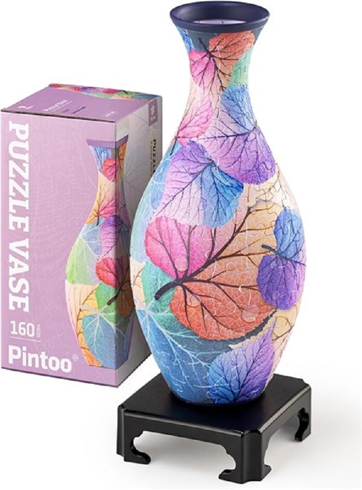 Puzzle Flower Vase - Colourful Leaves
