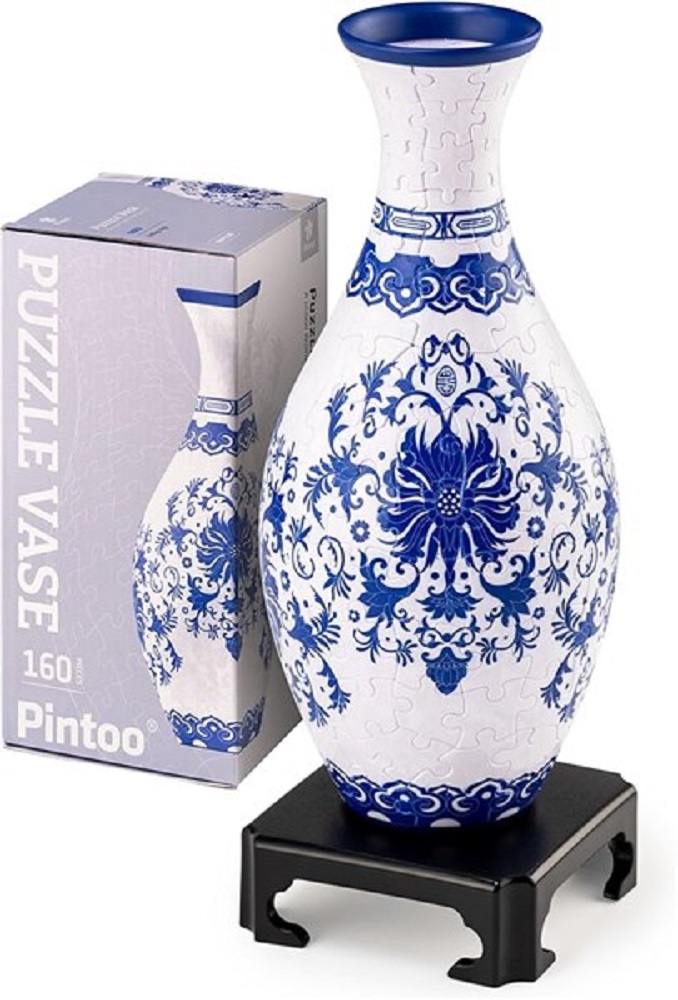 Puzzle Flower Vase - Indigo Age