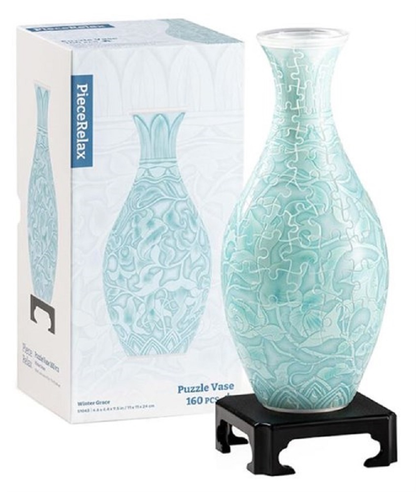 Puzzle Flower Vase - Winter Grace