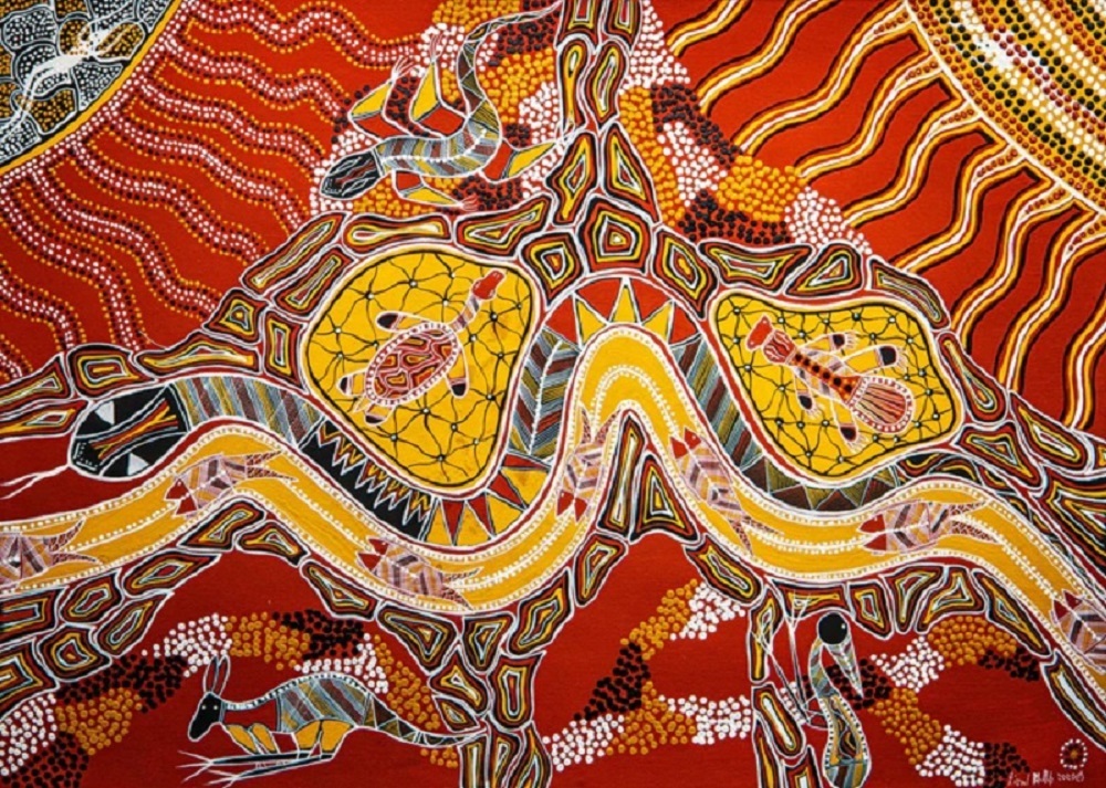 Indigenous Art - Rainbow Serpent Creation