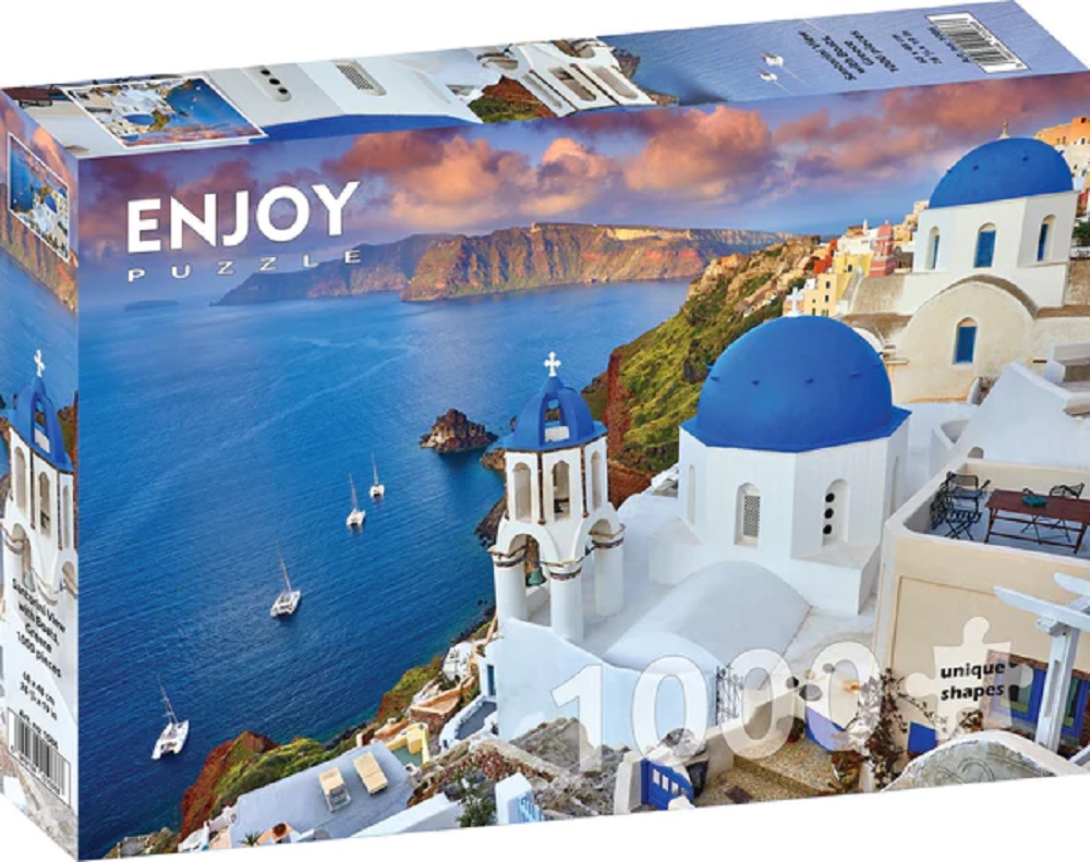 Santorini View With Boats