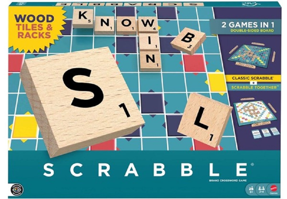Scrabble With Wooden Tiles & Racks