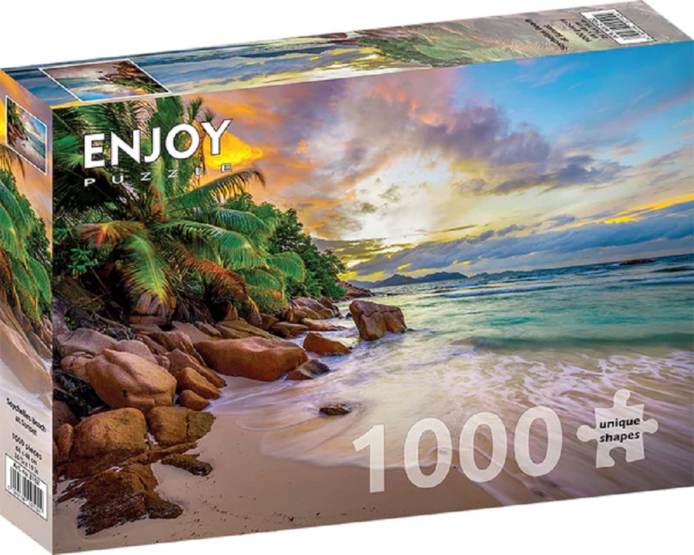 Seychelles Beach At Sunset