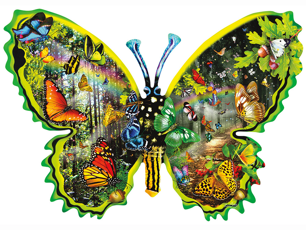 Shaped Puzzle - Butterfly Migration