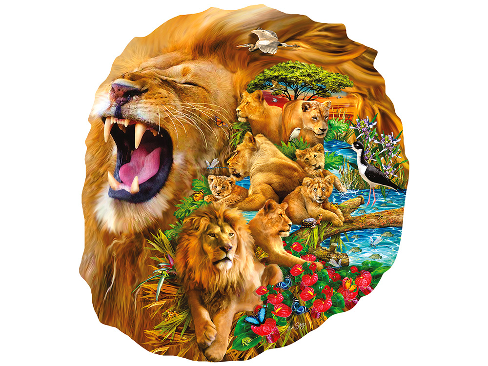 Shaped Puzzle - Lion Family