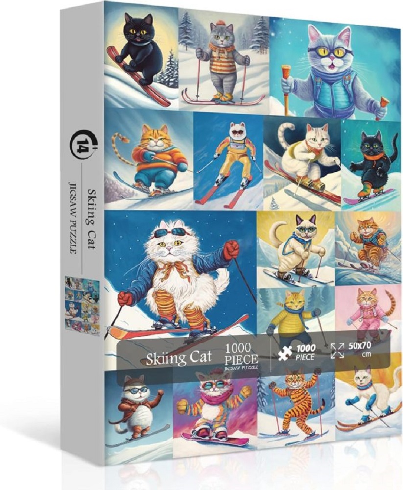 Skiing Cat