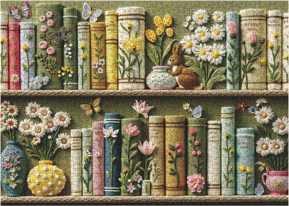 Spring Floral Bookshelf