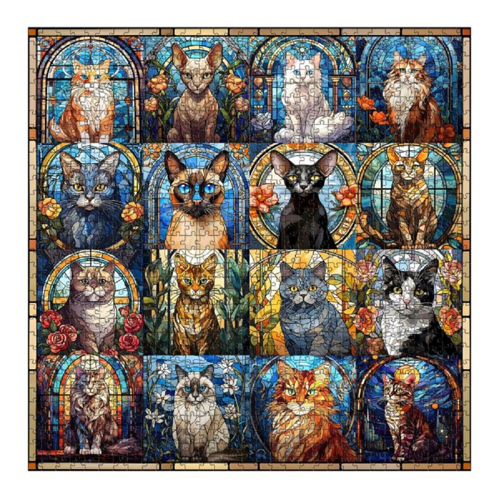 Stained Glass Cats