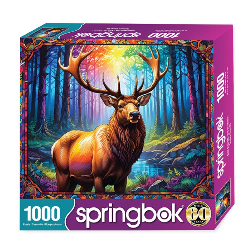 Stained Glass Elk  
