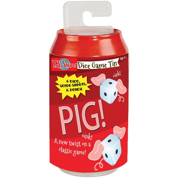 Dice Game In A Tin - Pig