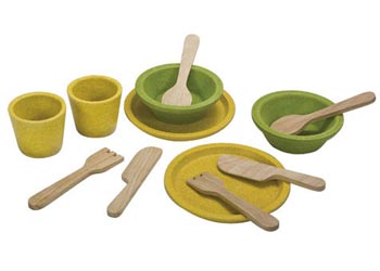 Plan Toys Wooden Tableware Set