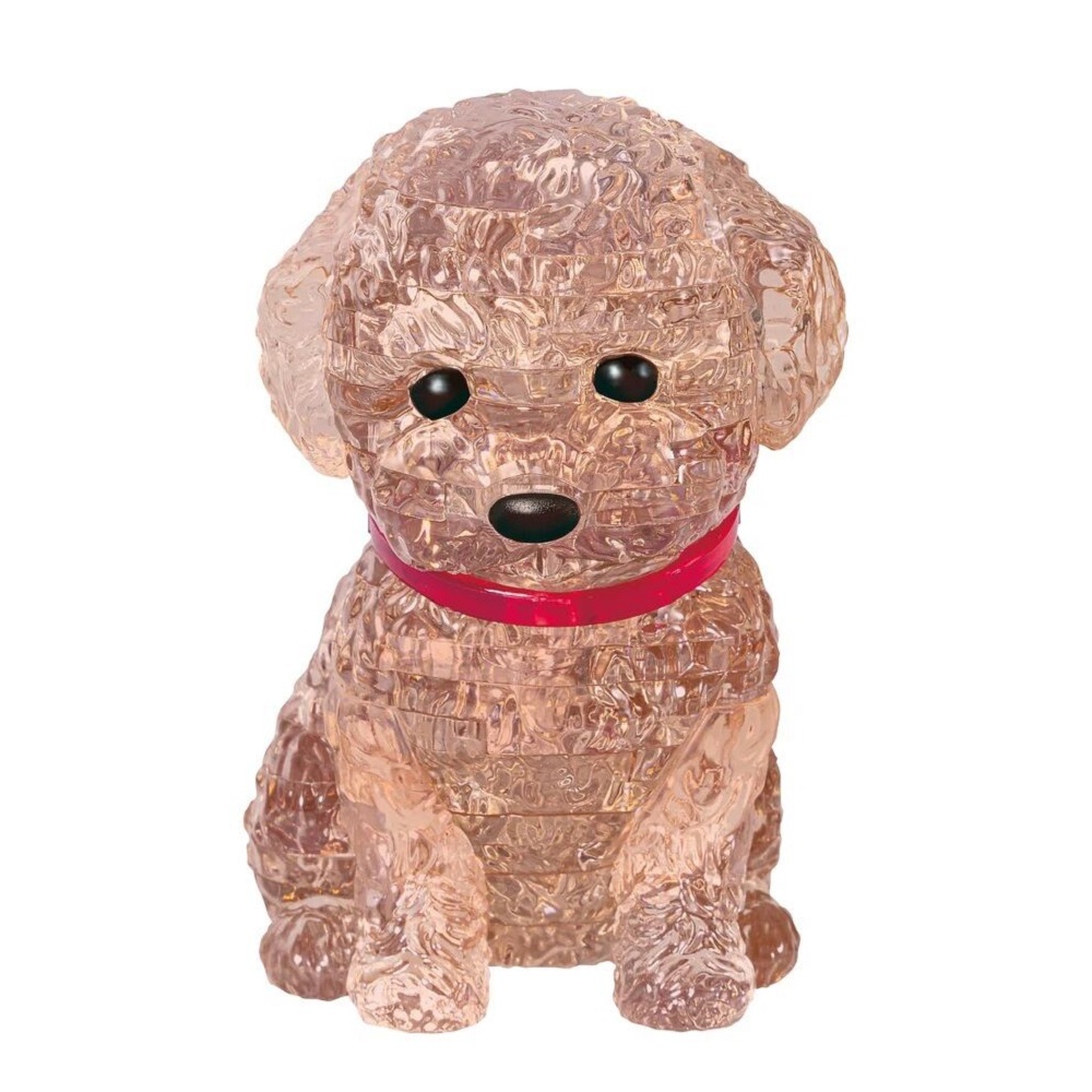 3D Crystal Puzzle - Toy Poodle Brown