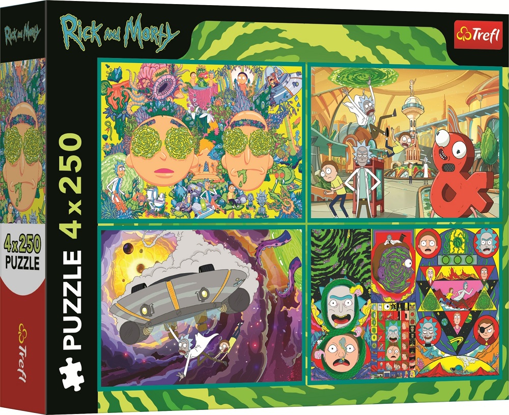 4 x 250 Piece Puzzles - Rick & Morty (1)