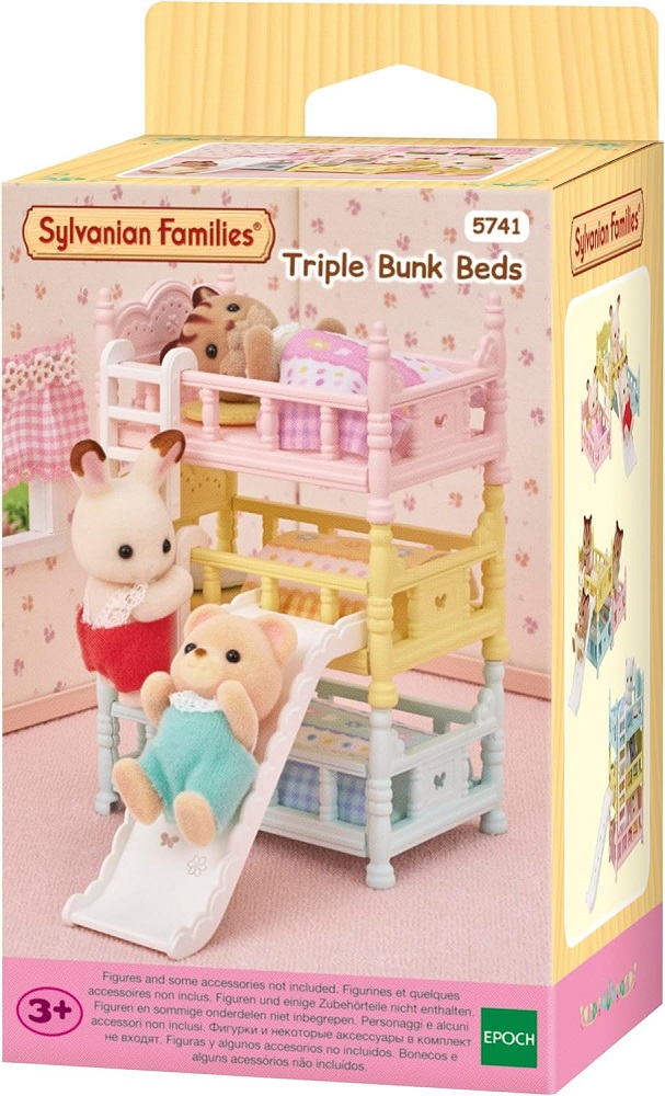 Triple Bunk Beds Pastel Colours