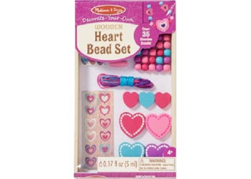 Wooden Beads - Heart Bead Set 