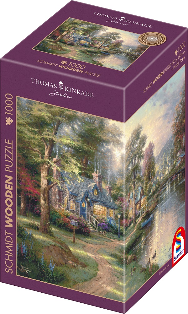 Wooden Puzzle - Thomas Kinkade Village By The Lake (2)