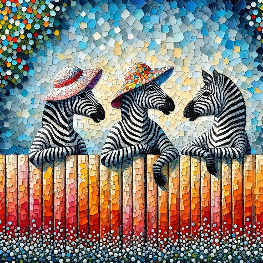 Zebras At The Back Fence 