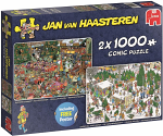 Jan Van Haasteren - 2 x 1000 Christmas Dinner & Christmas Tree Market
