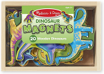 20 Wooden Dinosaur Magnets