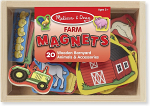 20 Wooden Farm Magnets