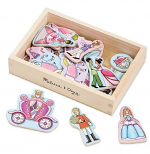 20 Wooden Princess Magnets