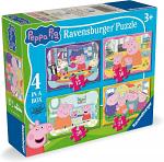 4 Puzzles In A Box - Peppa Pig Family Time