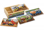 4 x 12 Piece Puzzles In A Box - Construction Vehicles