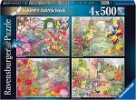 4 x 500 Pieces - Happy Days No.4 Glorious Gardens