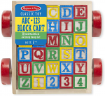 ABC 123 Wooden Blocks Cart