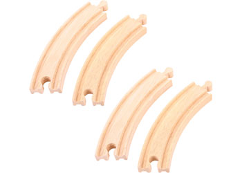 Big Jigs Wooden Trains Long Curves Track Pieces