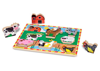 Chunky Wooden Puzzle - Farm Animals