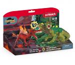 Fire Saurion Versus Jungle Lizzard