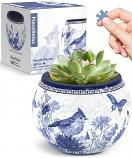 Puzzle Flowerpot - Oriental Birds & Flowers