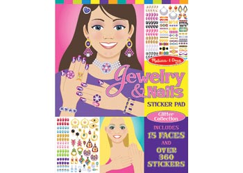Make A Face Sticker Pad - Jewelry & Nails Glitter Collection
