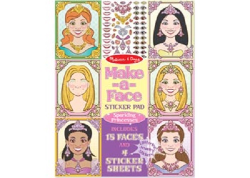 Make A Face Sticker Pad - Sparkling Princesses