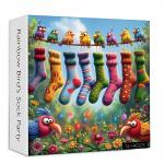Rainbow Birds Sock Party
