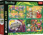 4 x 250 Piece Puzzles - Rick & Morty (1)