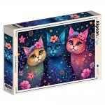Trio Of Dreaming Cats (2)